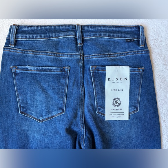 NWT Risen Wide Leg Dark Blue Jeans Women Size 9 or 29 - Picture 3 of 11